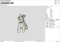 Dog 1704 Embroidery File 6 sizes