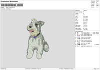 Dog 1704 Embroidery File 6 sizes