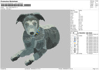 Dog 1705 Embroidery File 6 sizes