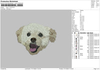 Dog 1711 Embroidery File 6 sizes