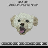 Dog 1711 Embroidery File 6 sizes