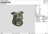 Dog Head 1711 Embroidery File 6 sizes