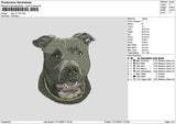Dog Head 1711 Embroidery File 6 sizes