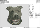 Dog Head 1711 Embroidery File 6 sizes