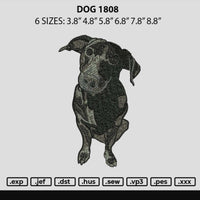 Dog 1808 Embroidery File 6 sizes