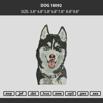 dog 180926 Embroidery Design Machine Files