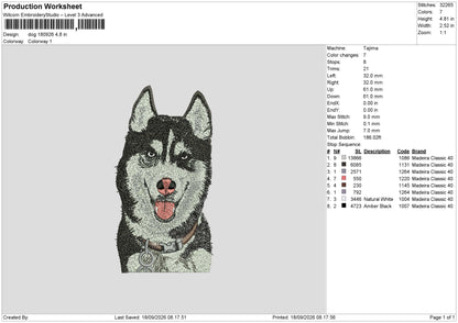 dog 180926 Embroidery Design Machine Files