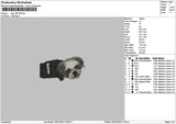 Dog 1901b Embroidery File 6 sizes