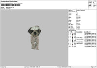 Dog 1901c Embroidery File 6 sizes