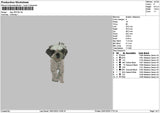 Dog 1901c Embroidery File 6 sizes
