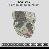 Dog 1902a Embroidery File 6 sizes