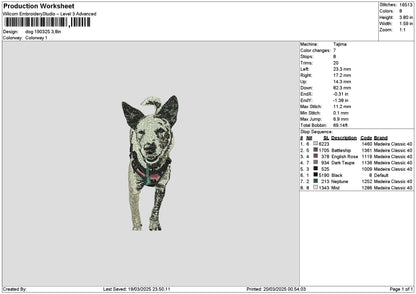 Dog 1903 Embroidery File 6 sizes