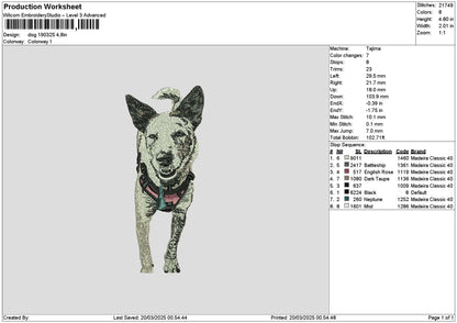 Dog 1903 Embroidery File 6 sizes