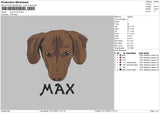 Dog 1911 Embroidery File 6 sizes