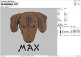 Dog 1911 Embroidery File 6 sizes