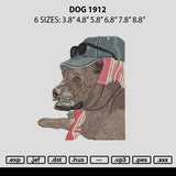Dog 1912 Embroidery File 6 sizes