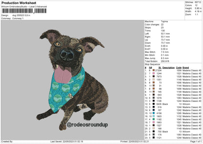 Dog 2005 Embroidery File 6 sizes