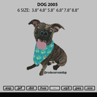 Dog 2005 Embroidery File 6 sizes