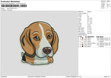 Dog 2103b Embroidery File 6 sizes