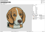 Dog 2103b Embroidery File 6 sizes