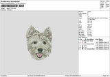 Dog Head 2112 embroidery File 6 sizes