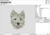 Dog Head 2112 embroidery File 6 sizes