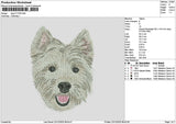 Dog Head 2112 embroidery File 6 sizes