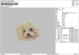 Dog Head 2112b Embroidery File 6 sizes