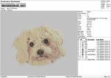Dog Head 2112b Embroidery File 6 sizes