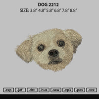 Dog 2212 Embroidery File 6 sizes