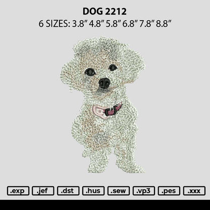 Dog 2212 Embroidery File 6 sizes