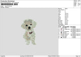 Dog 2212 Embroidery File 6 sizes