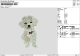 Dog 2212 Embroidery File 6 sizes