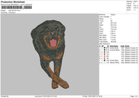 Dog 2301a Embroidery File 6 sizes