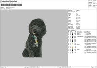 Dog 2301 Embroidery File 6 sizes