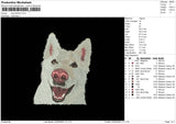 Dog 2303 Embroidery File 6 sizes