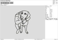 Dog Outline 2403 Embroidery File 6 sizes