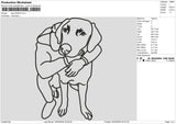 Dog Outline 2403 Embroidery File 6 sizes