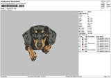 Dog 2412 Embroidery File 6 sizes