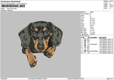 Dog 2412 Embroidery File 6 sizes