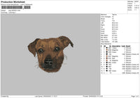 Dog 2505 Embroidery File 6 sizes