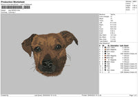 Dog 2505 Embroidery File 6 sizes