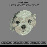 Dog 2610 Embroidery File 6 sizes