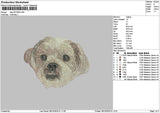 Dog 2610b Embroidery File 6 sizes