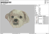 Dog 2610b Embroidery File 6 sizes