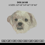 Dog 2610b Embroidery File 6 sizes