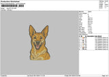 Dog 2611 Embroidery File 6 sizes