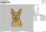 Dog 2611 Embroidery File 6 sizes