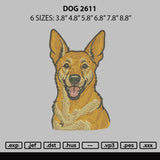 Dog 2611 Embroidery File 6 sizes