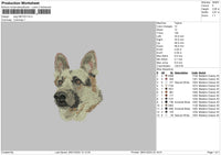 Dog 2801 Embroidery File 6 sizes